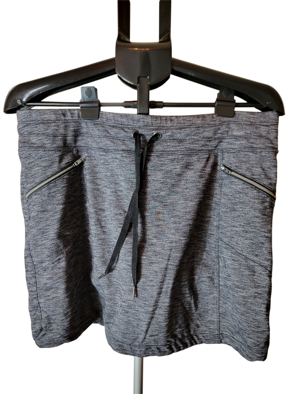Athleta Heathered Grey Skort w/ Zipper Pockets - Great Condition - Size Large/L